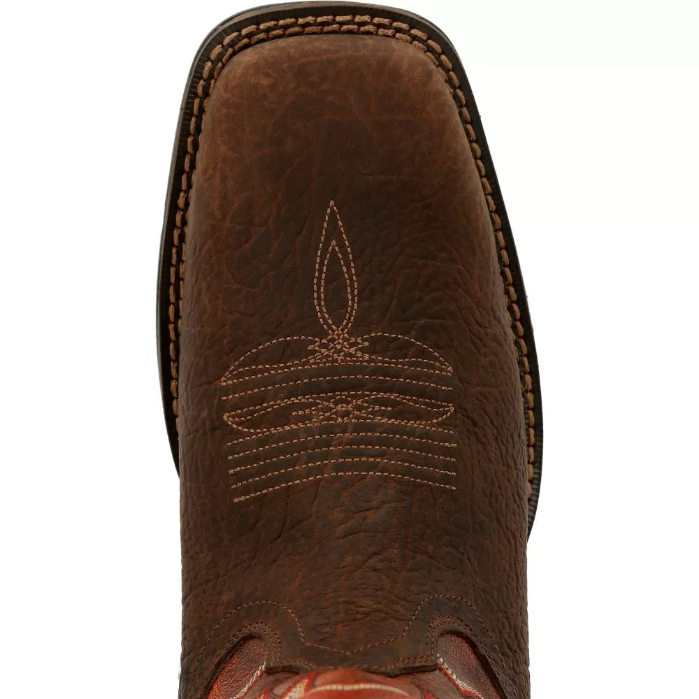 'Durango' Men's 12" Rebel Western Square Toe - Cimarron Brown