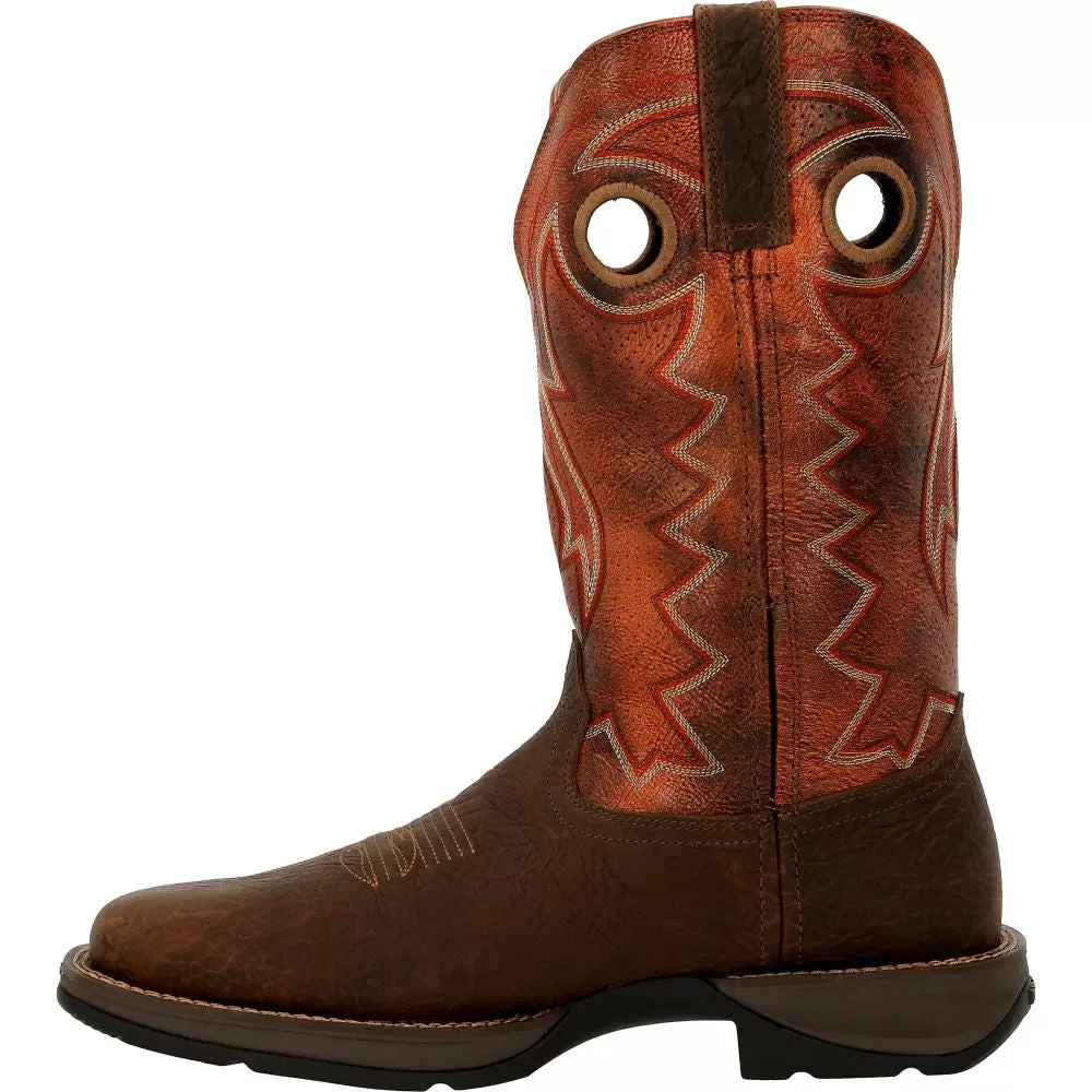 'Durango' Men's 12" Rebel Western Square Toe - Cimarron Brown