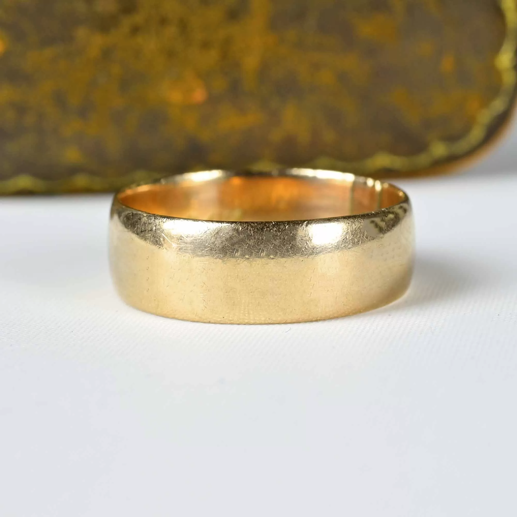 Edwardian 18K Gold Wide Band Ring