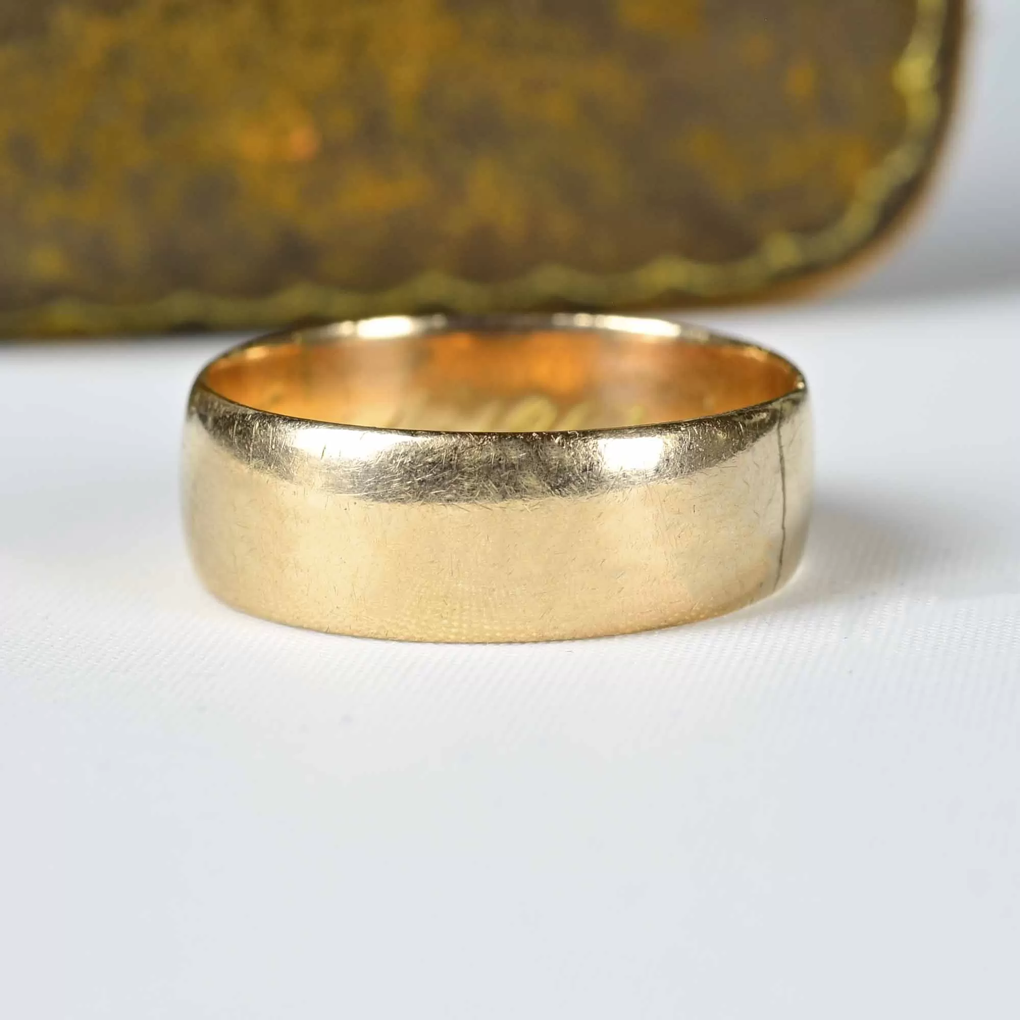 Edwardian 18K Gold Wide Band Ring