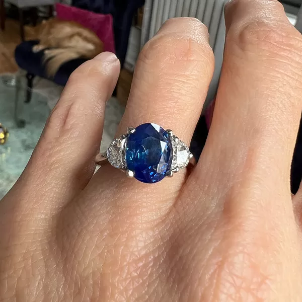 Estate Sapphire & Diamond Ring