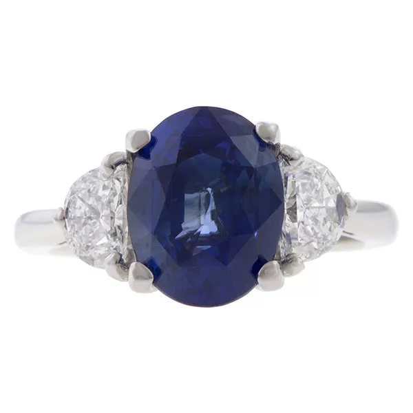 Estate Sapphire & Diamond Ring