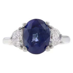 Estate Sapphire & Diamond Ring