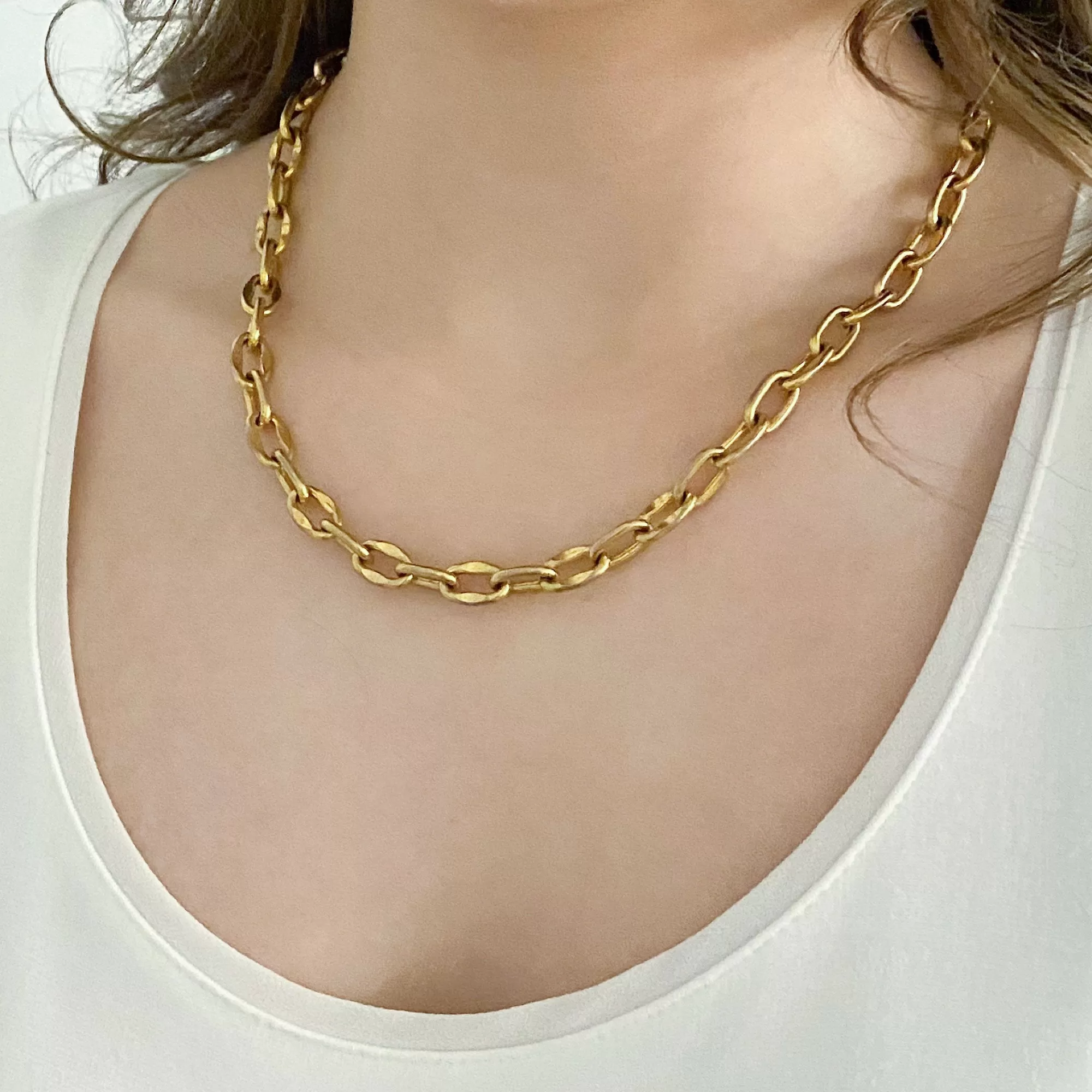 FIELDS gold link chain necklace