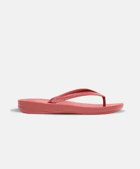 FitFlop iQushion Sparkle Thongs Red