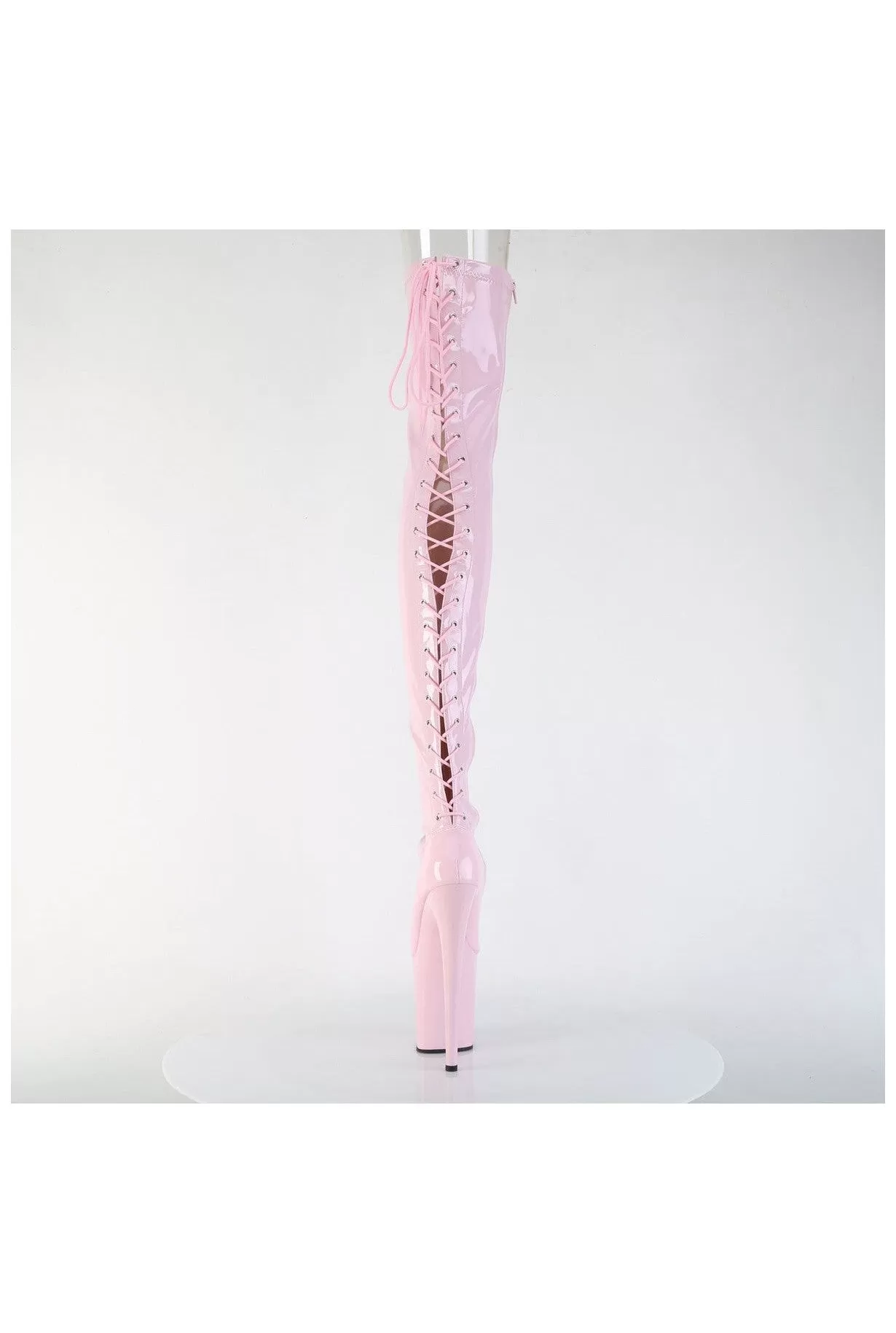 FLAMINGO-3850 Pink Patent Thigh Boot