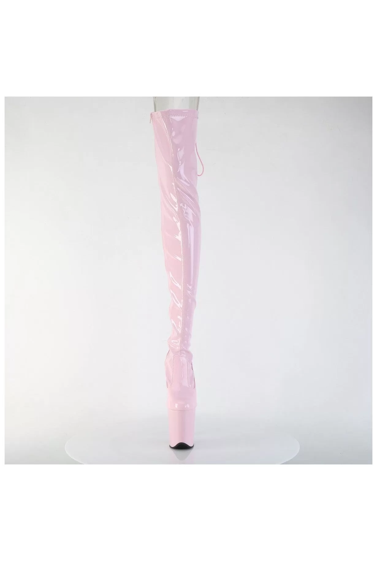 FLAMINGO-3850 Pink Patent Thigh Boot