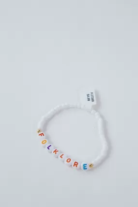 Folklore Friendship Bracelet, White