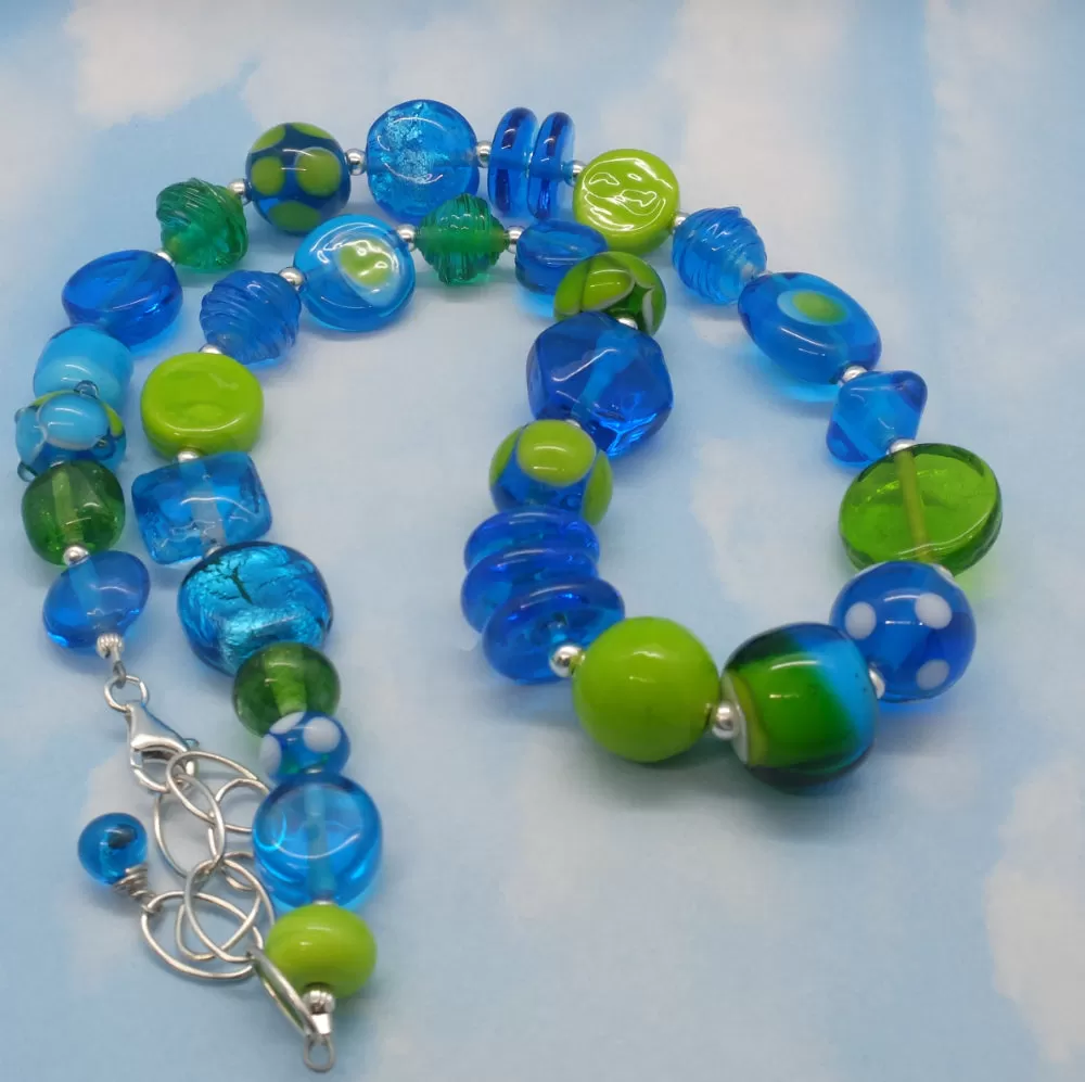 Grass and Sky necklace