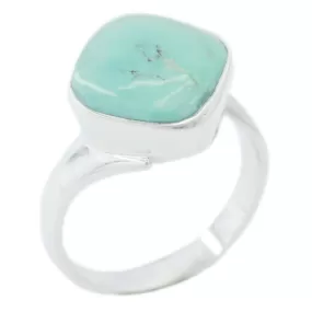 Handsome Gem Turquoise Silver Ring Personalized Jewelry For Moms