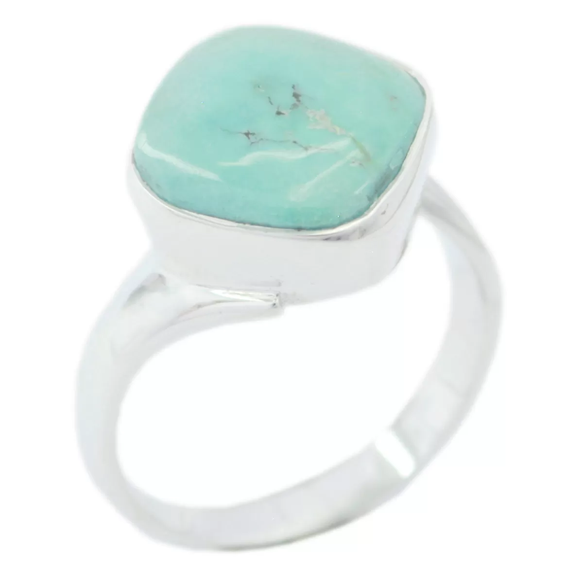 Handsome Gem Turquoise Silver Ring Personalized Jewelry For Moms