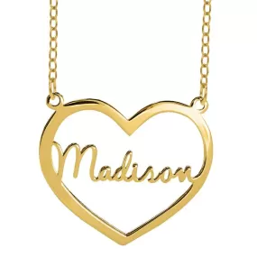 Heart Nameplate Necklace