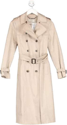 Hobbs Beige Saskia Shower Resistant Trench Coat UK 8