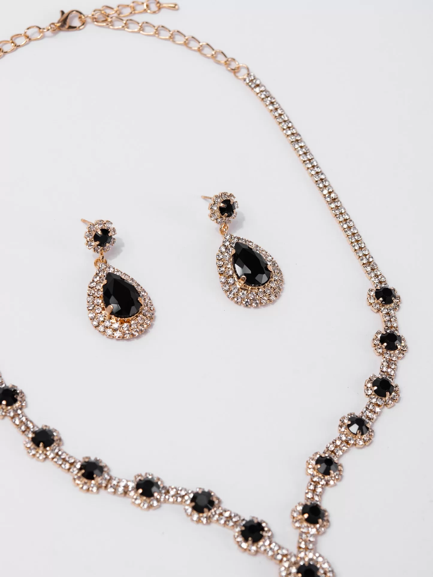 Ivy Rhinestone Statement Necklace Set