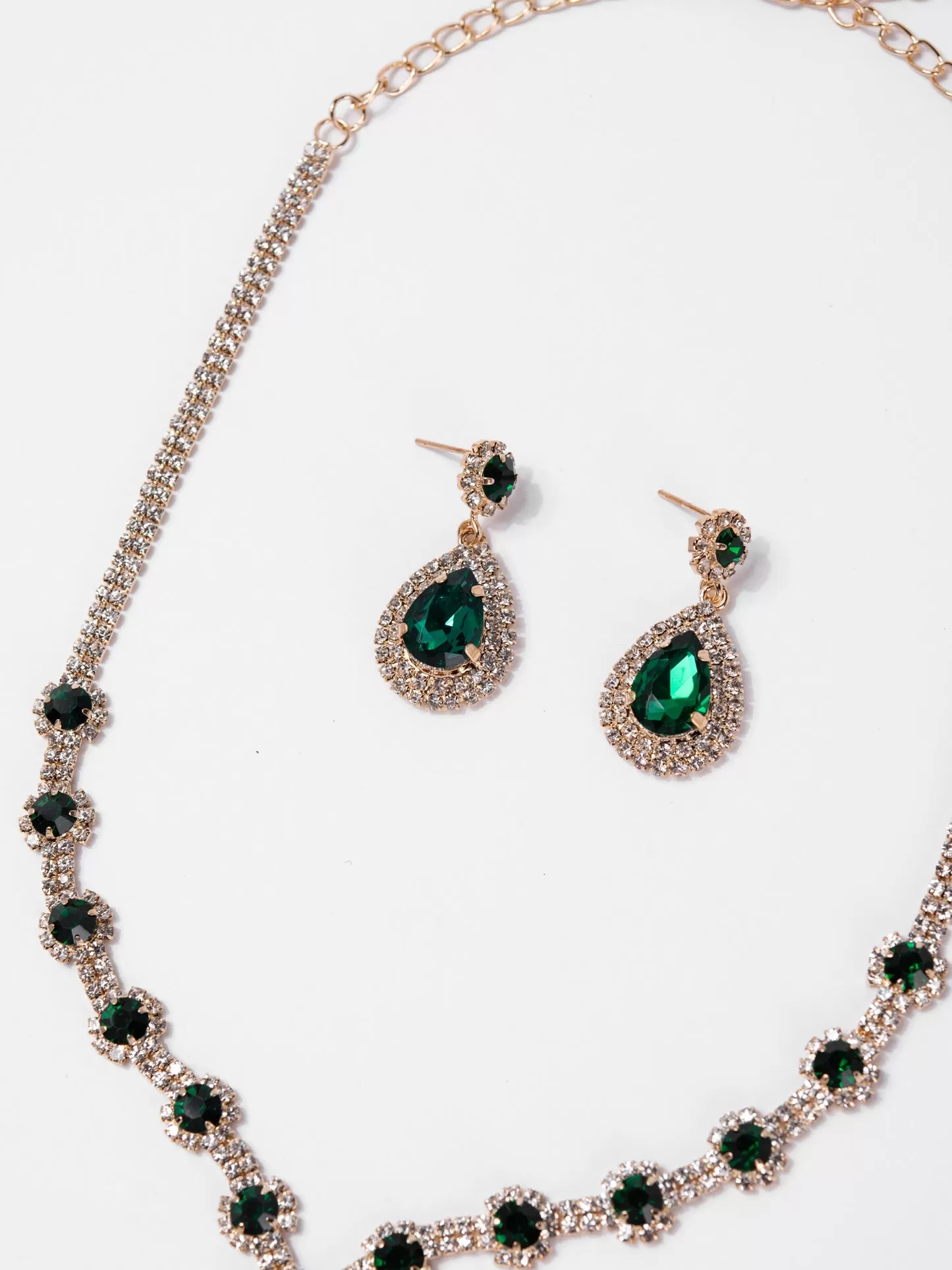 Ivy Rhinestone Statement Necklace Set