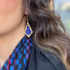 Jamilla Tatreez on Brass Earrings - Single Color Embroidery