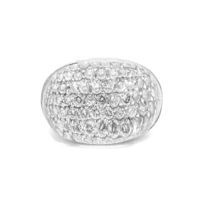 Ladies Cocktail Diamonds 18k White Gold Ring