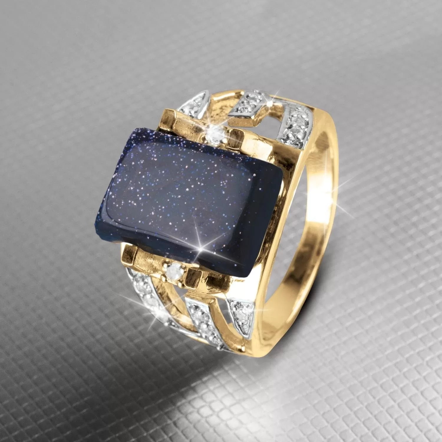 Lancelot Blue Sunstone Ring