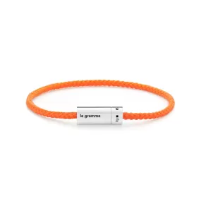 LE GRAMME MEN'S 7G STERLING SILVER ORANGE NATO CABLE BRACELET