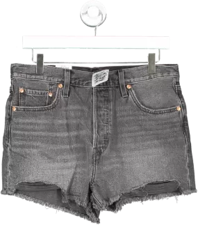 levis Grey 501 High Rise Shorts W29