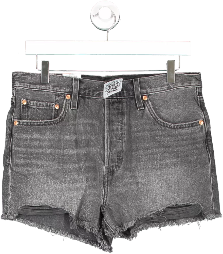 levis Grey 501 High Rise Shorts W29