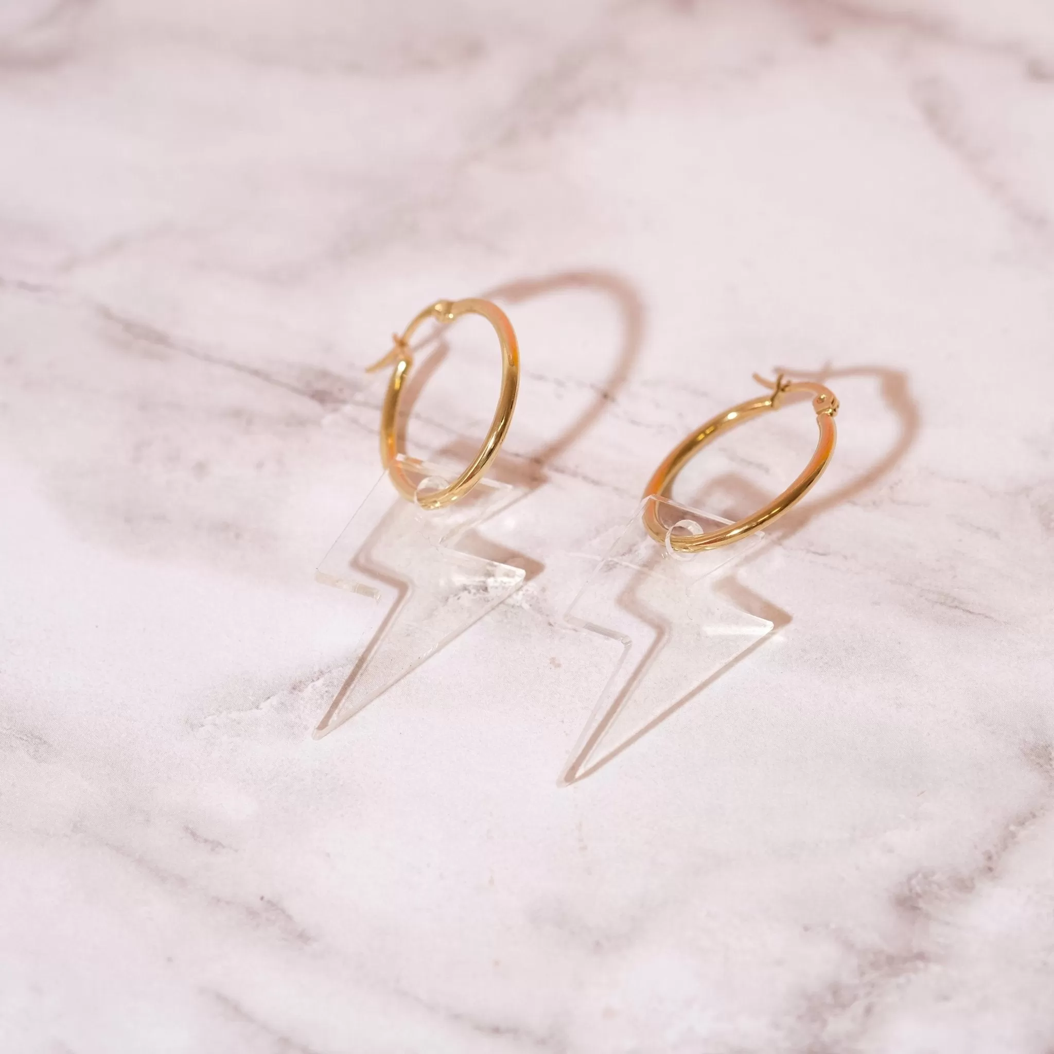 Lightning Hoop Earrings