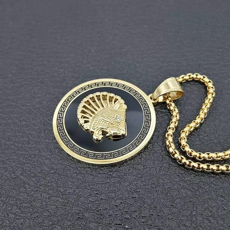 Lion Enamel Pendant