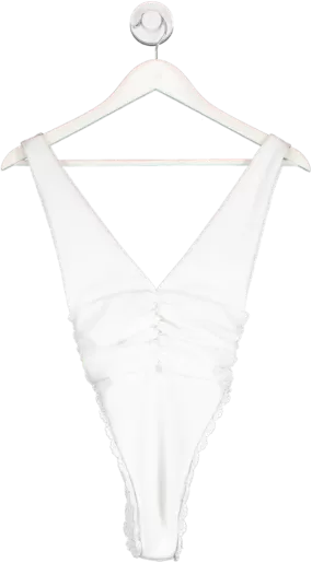 Maiyo White High Leg Swimsuit UK S