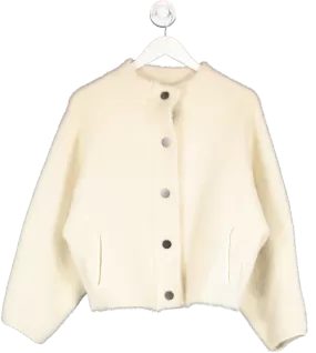 MANGO Beige Heavy Cardigan With Button Detail UK S