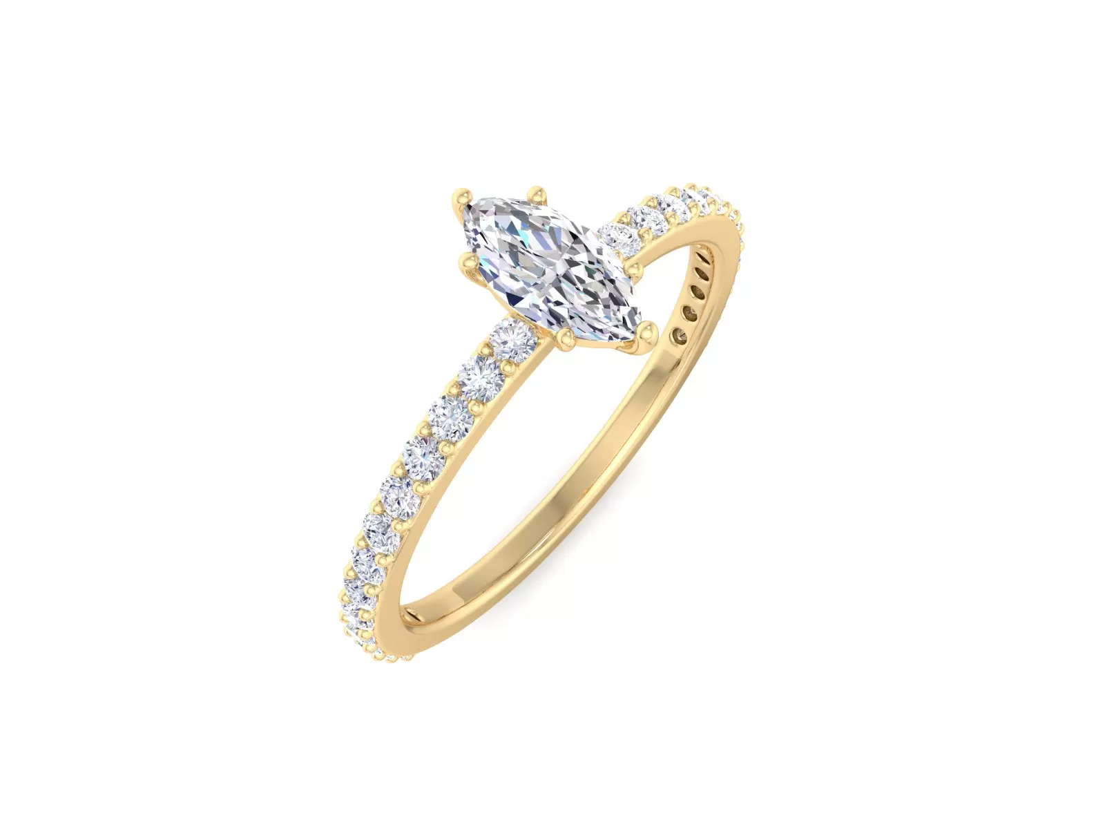 Marquise Cut Conflict Free Lab Diamond Halo Ring, Lab Grown Diamond Wedding Ring