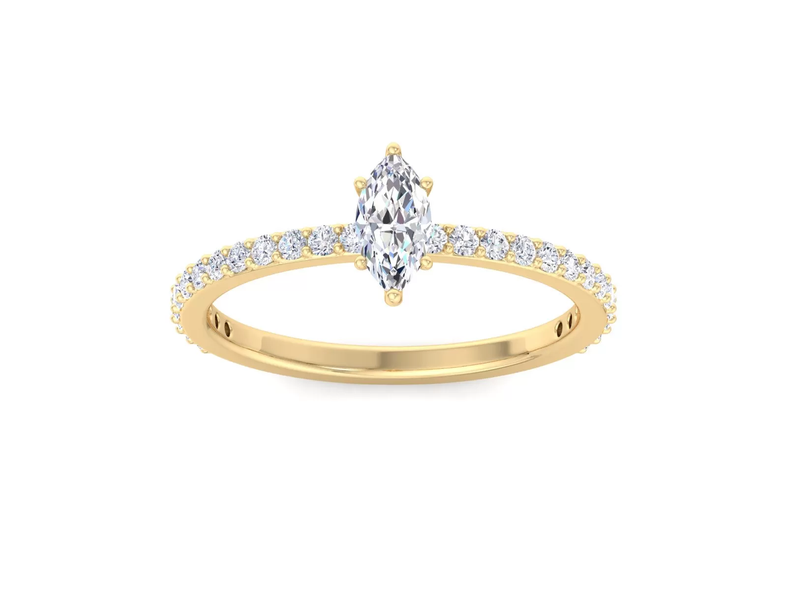 Marquise Cut Conflict Free Lab Diamond Halo Ring, Lab Grown Diamond Wedding Ring