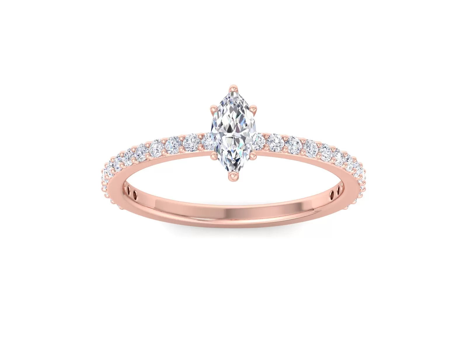 Marquise Cut Conflict Free Lab Diamond Halo Ring, Lab Grown Diamond Wedding Ring