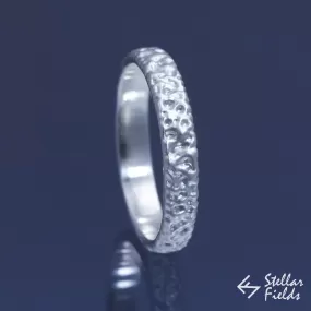 Modern Ripple Textured Wedding Ring Band