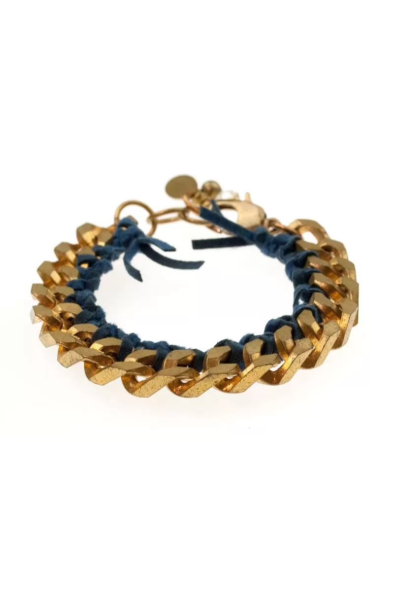 MON AMI FRIENDSHIP BRACELETS brass & suede (more colours available)