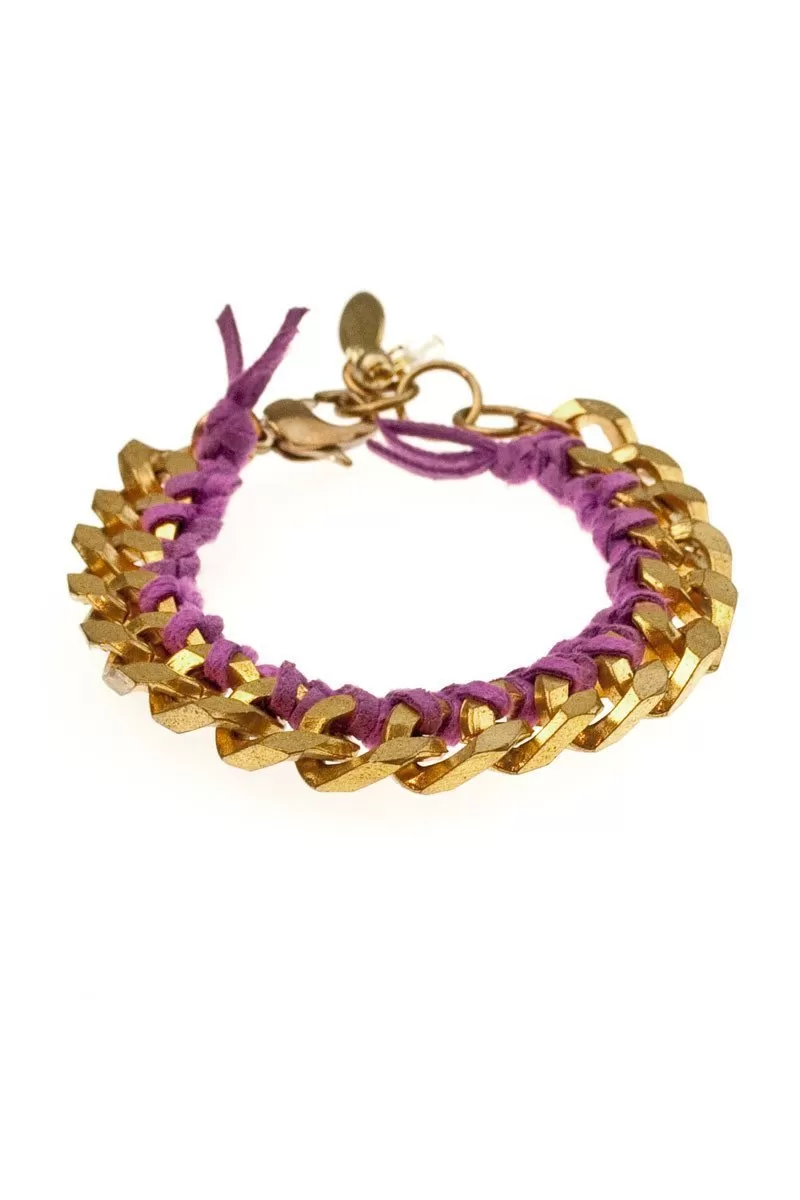 MON AMI FRIENDSHIP BRACELETS brass & suede (more colours available)