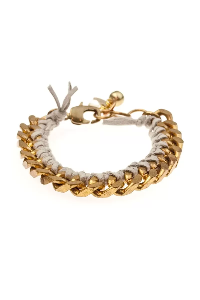 MON AMI FRIENDSHIP BRACELETS brass & suede (more colours available)