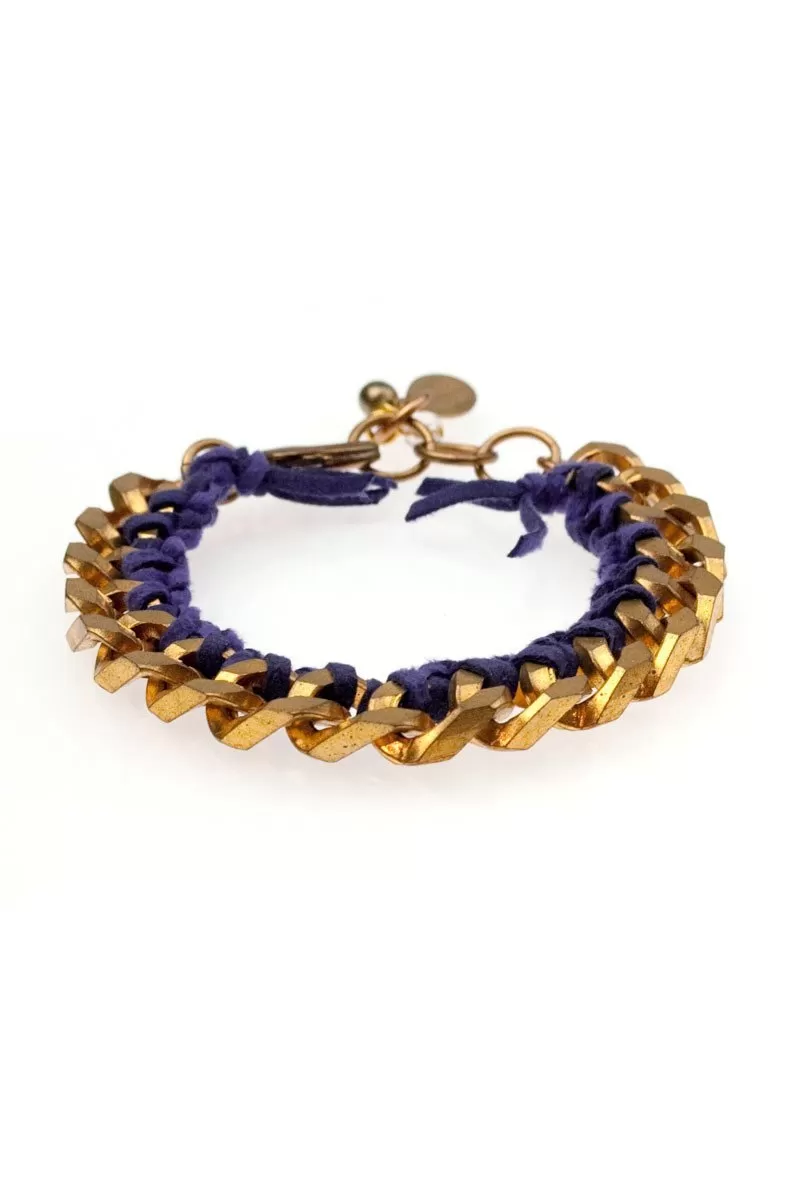 MON AMI FRIENDSHIP BRACELETS brass & suede (more colours available)