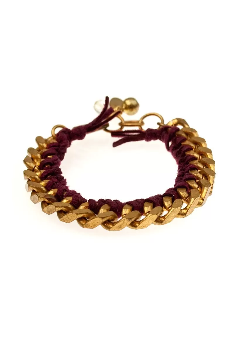 MON AMI FRIENDSHIP BRACELETS brass & suede (more colours available)