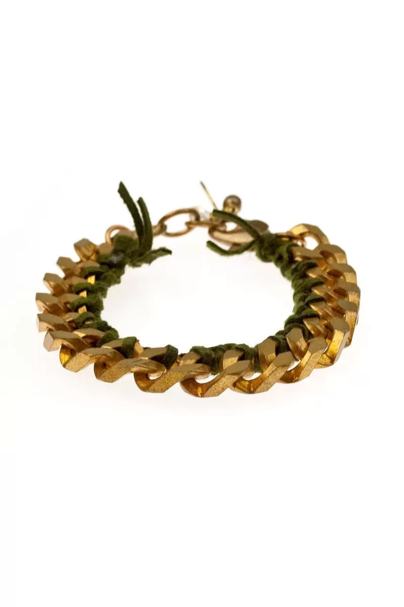 MON AMI FRIENDSHIP BRACELETS brass & suede (more colours available)