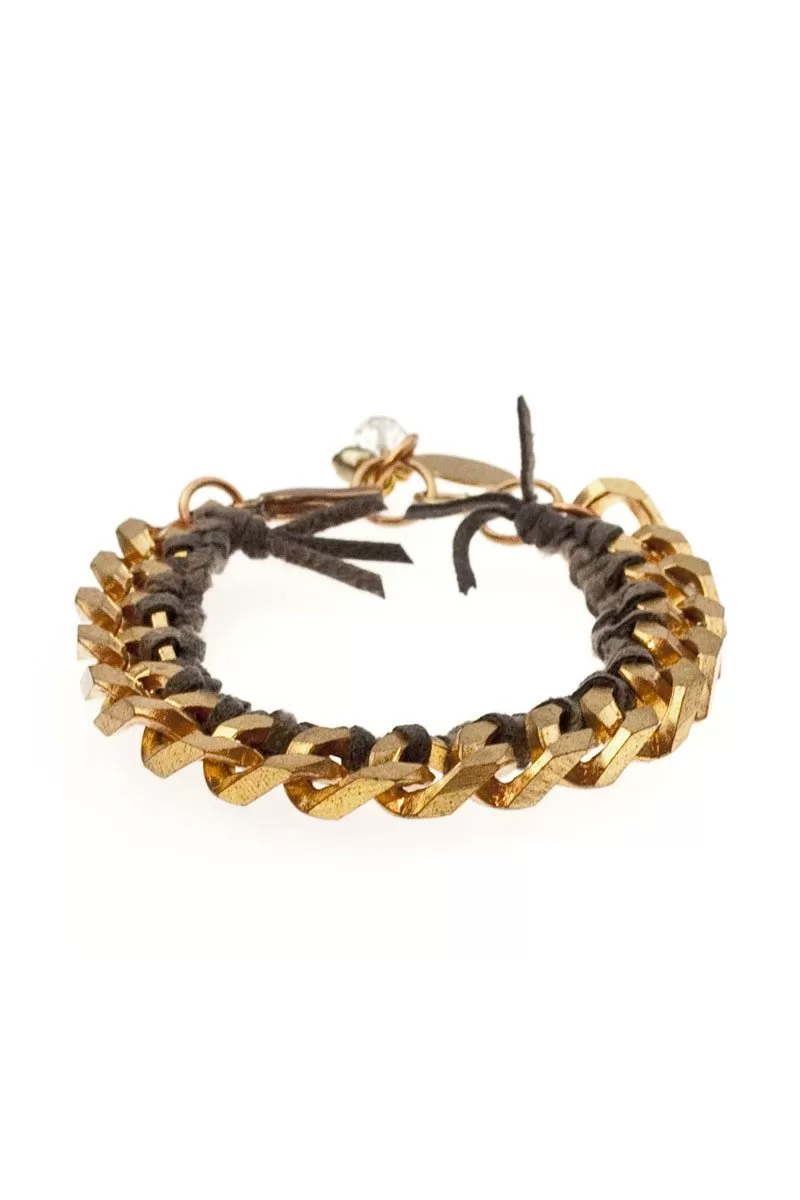 MON AMI FRIENDSHIP BRACELETS brass & suede (more colours available)