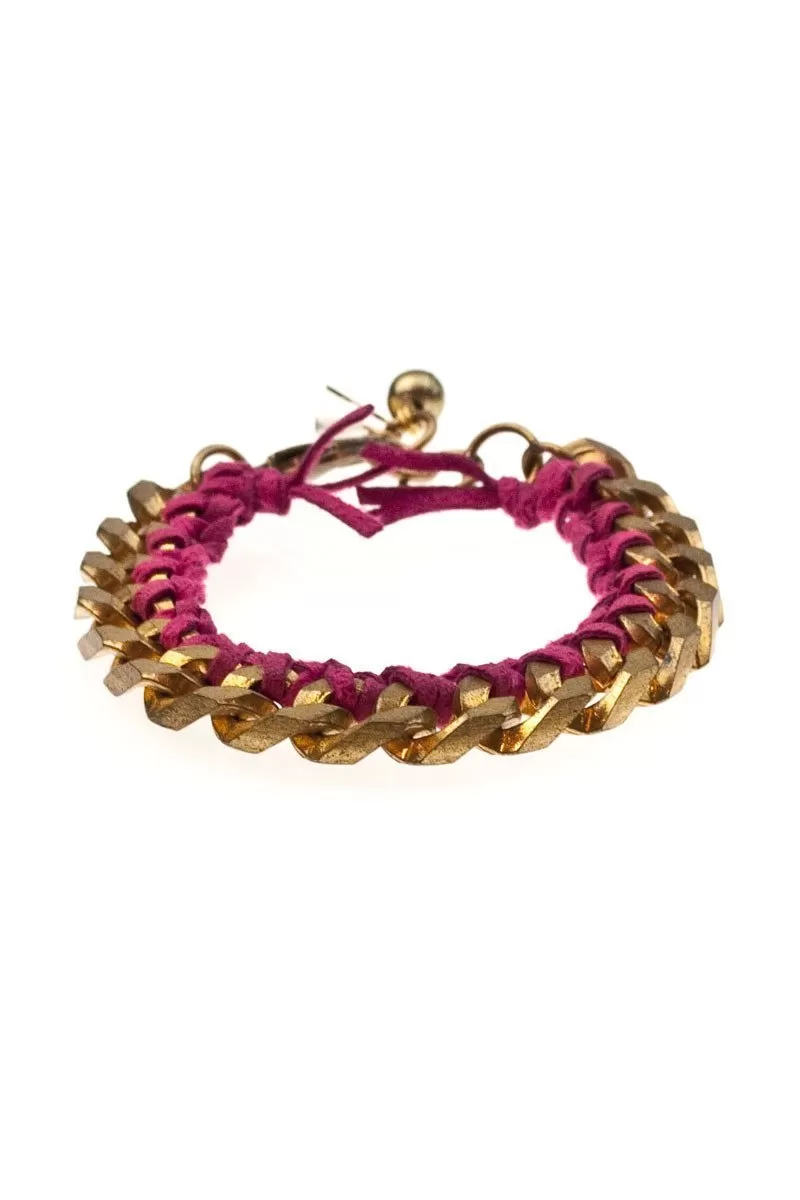 MON AMI FRIENDSHIP BRACELETS brass & suede (more colours available)