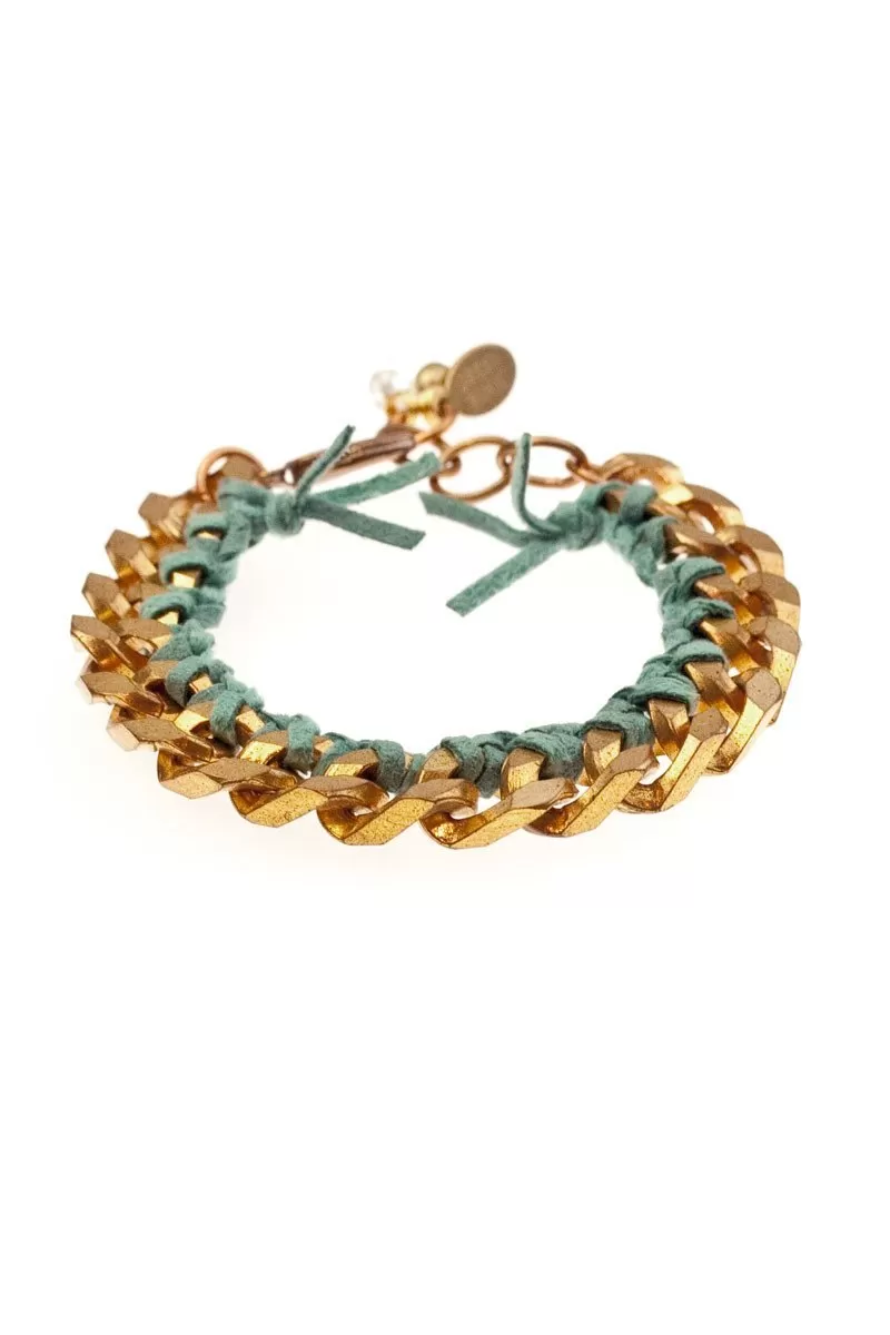 MON AMI FRIENDSHIP BRACELETS brass & suede (more colours available)