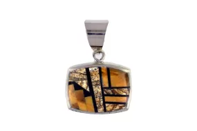 Native Earth Inlaid Pendant by David Rosales