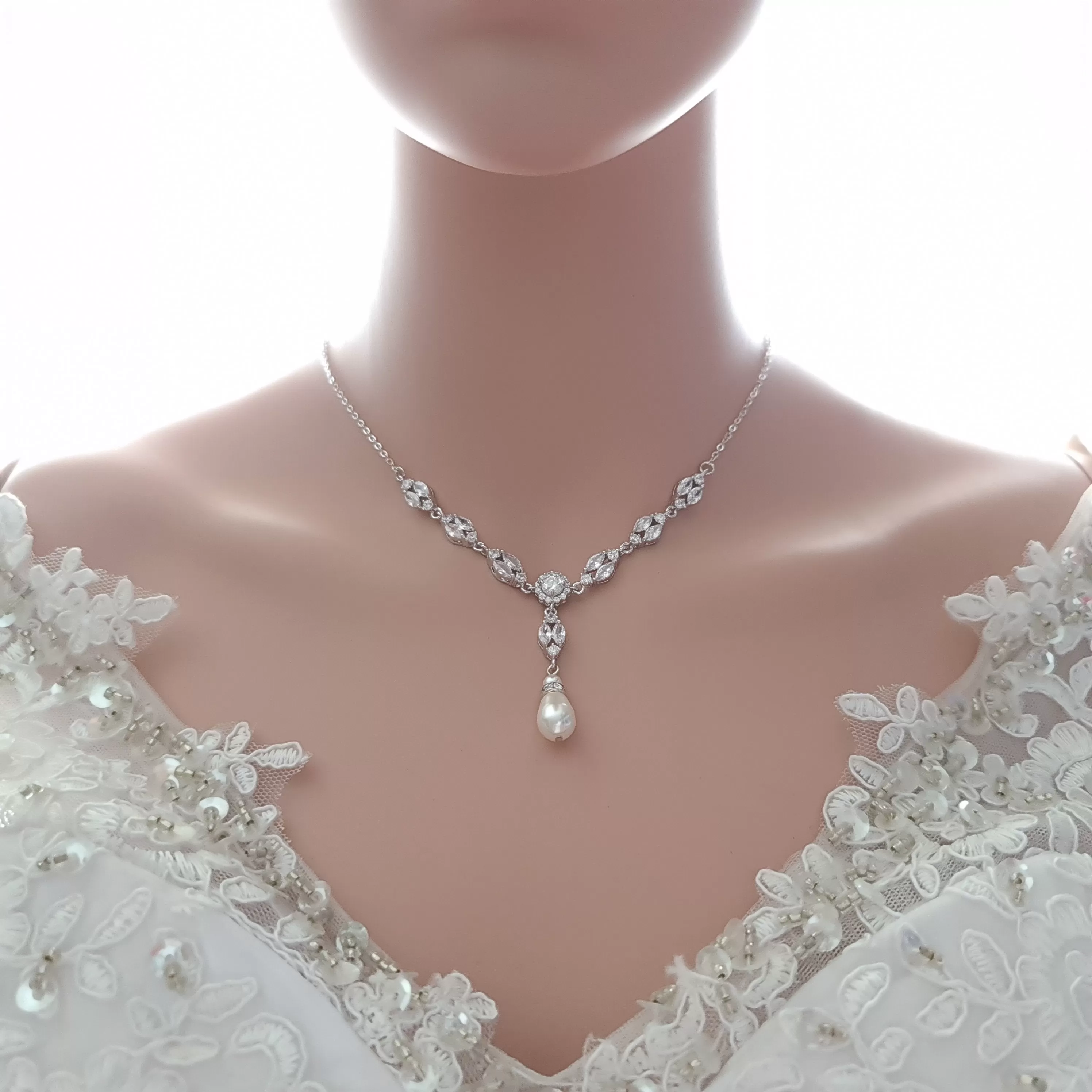 Necklace For Backless & Strapless Wedding Dress-Hayley