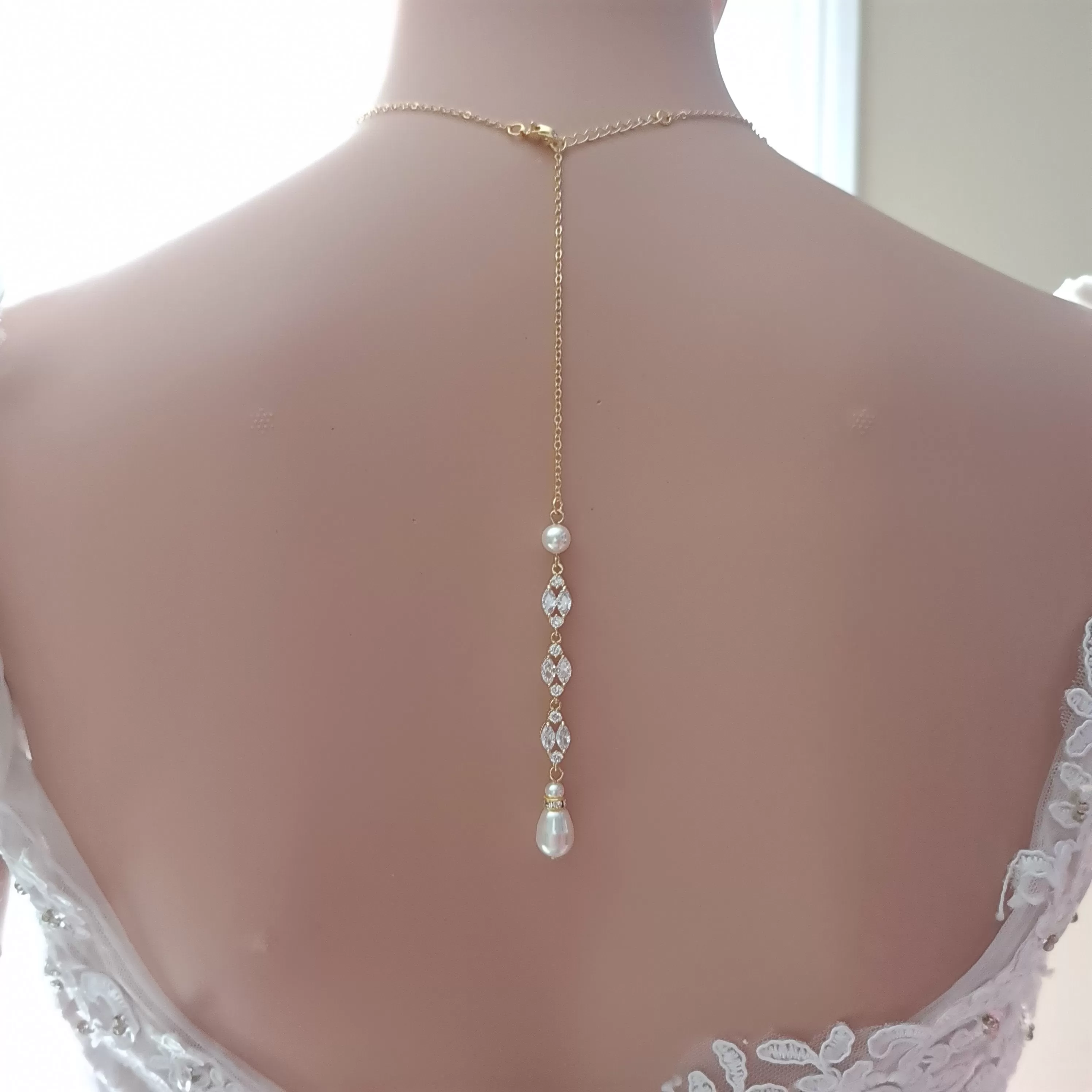 Necklace For Backless & Strapless Wedding Dress-Hayley