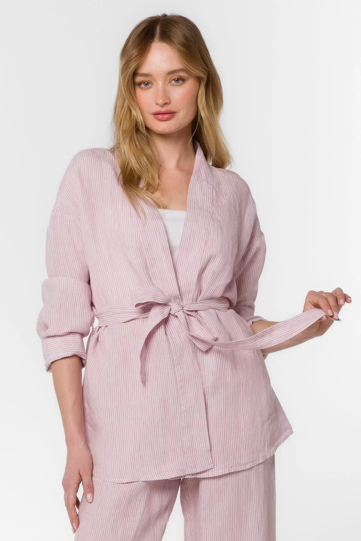 Nelly Canyon Rose Stripe Kimono