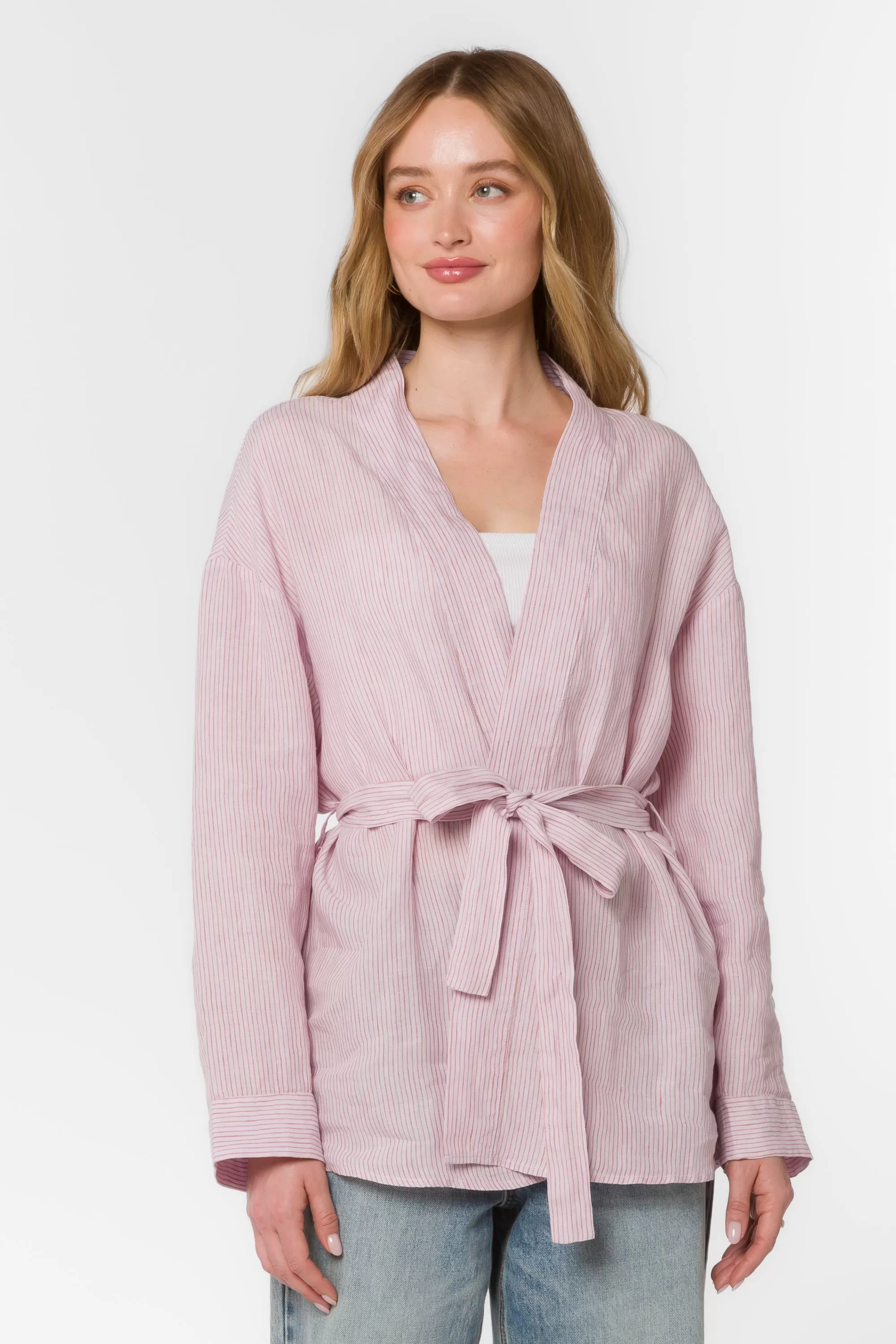 Nelly Canyon Rose Stripe Kimono