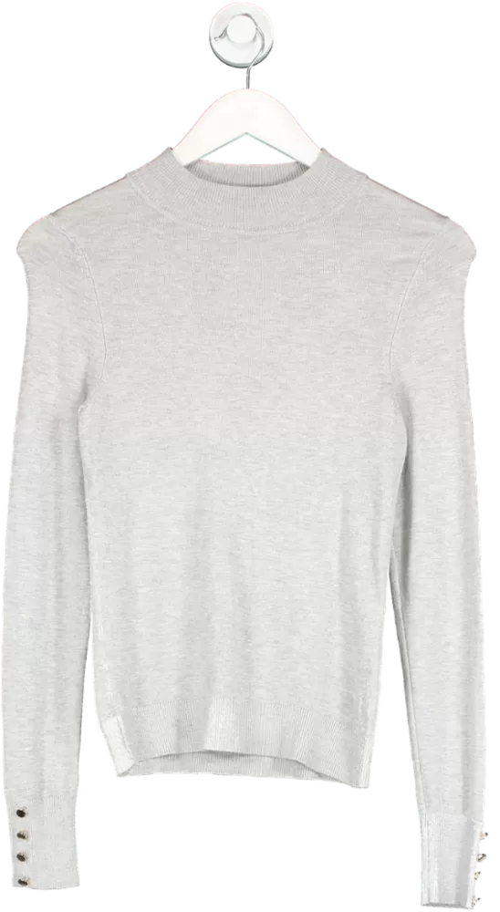 New Look Grey Fine Knit Jumper UK 6