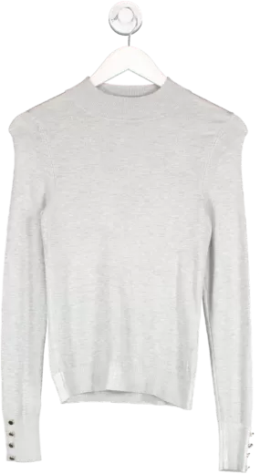 New Look Grey Fine Knit Jumper UK 6