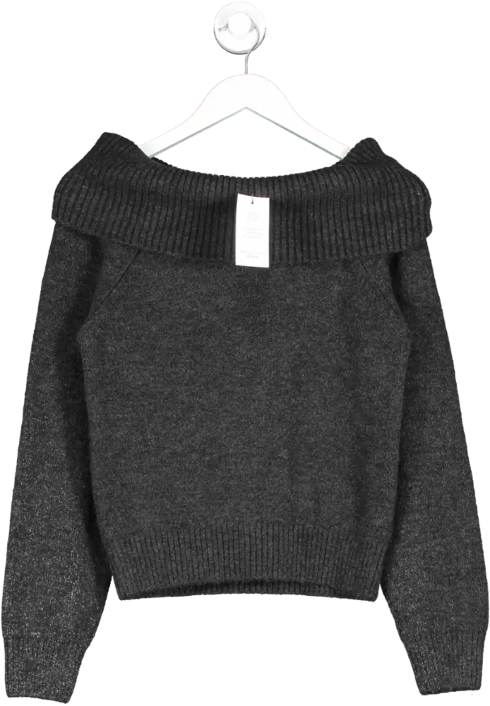 New Look Grey Mg Bardot Jumper UK S